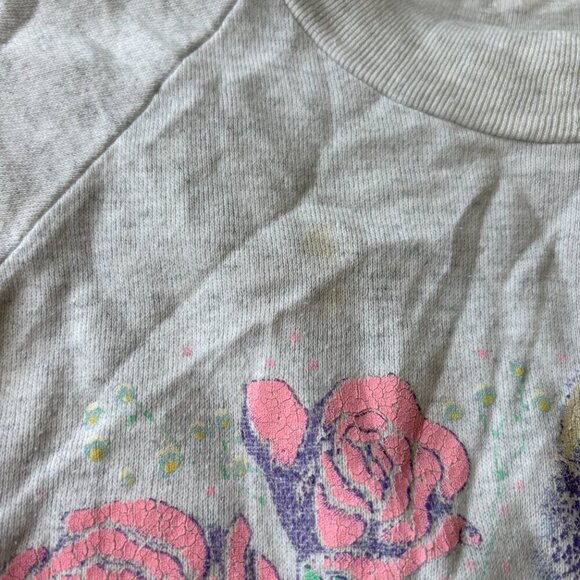 Vintage Cat Sweatshirt | Faded Gray | Y2K | Grandmacore | Cozy & Soft - Picture 3 of 8